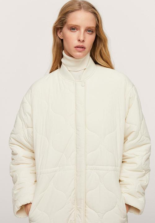 MANGO - Anorak snow - light beige
