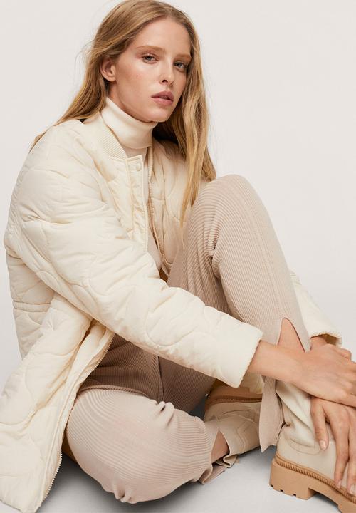 MANGO - Anorak snow - light beige