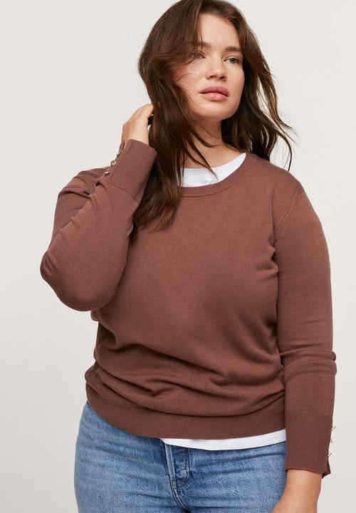 MANGO - Plus sweater gina - dark brown