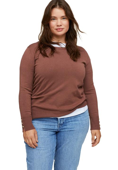 MANGO - Plus sweater gina - dark brown