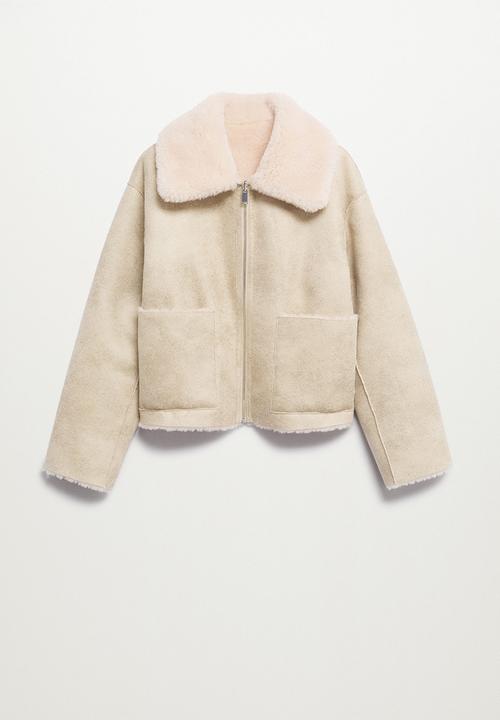 MANGO - Jacket splash - light beige