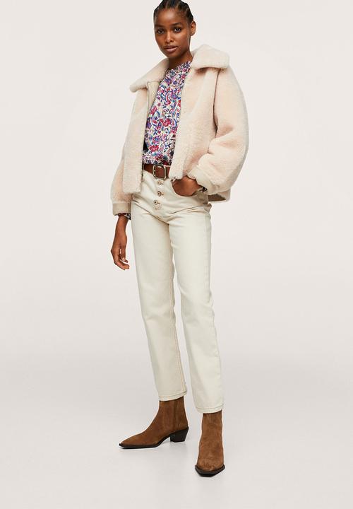 MANGO - Jacket splash - light beige