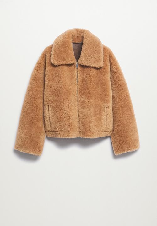 MANGO - Jacket splash - brown