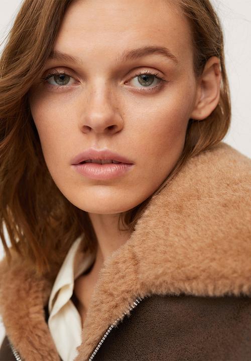 MANGO - Jacket splash - brown