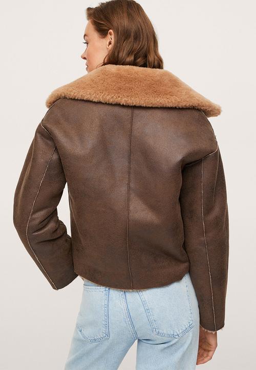 MANGO - Jacket splash - brown