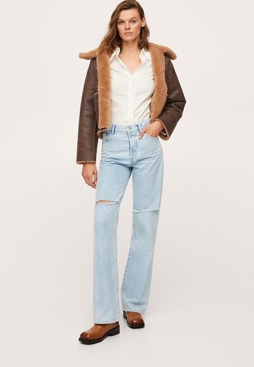 MANGO - Jacket splash - brown