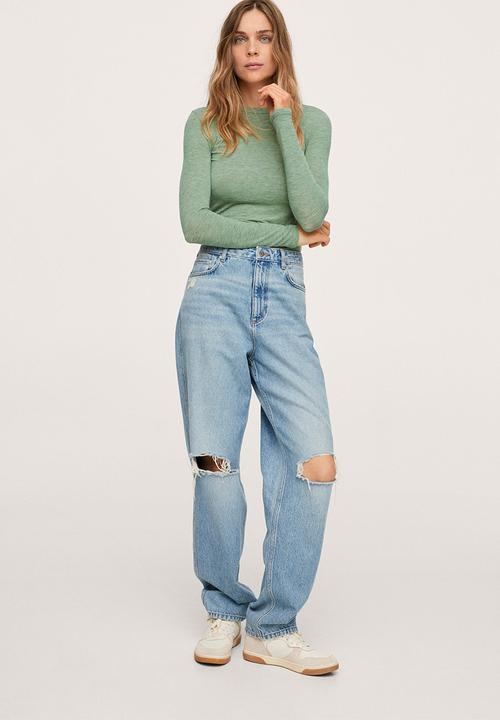 MANGO - T-shirt ringo - green