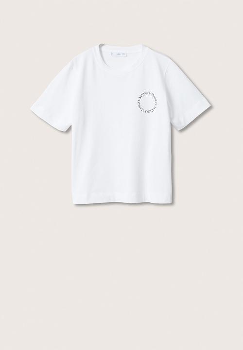 MANGO - T-shirt pstcirsu - white