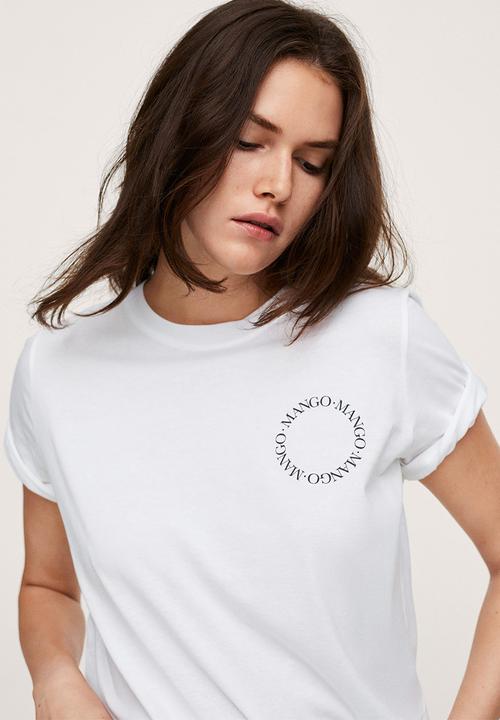 MANGO - T-shirt pstcirsu - white