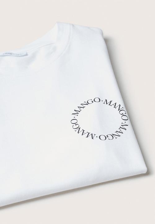 MANGO - T-shirt pstcirsu - white