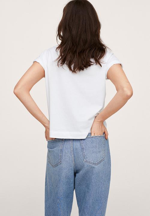 MANGO - T-shirt pstcirsu - white