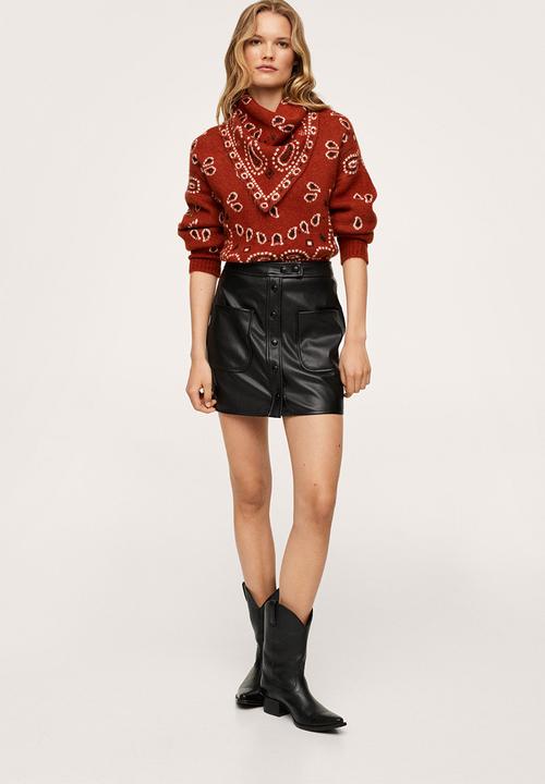 MANGO - Skirt mary - black