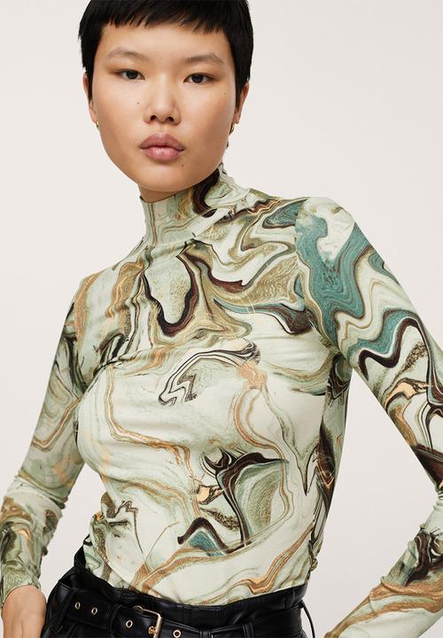 MANGO - T-shirt second - green