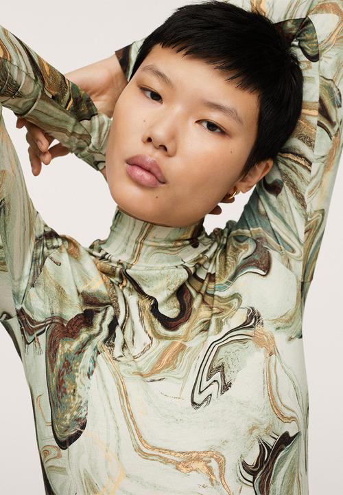 MANGO - T-shirt second - green