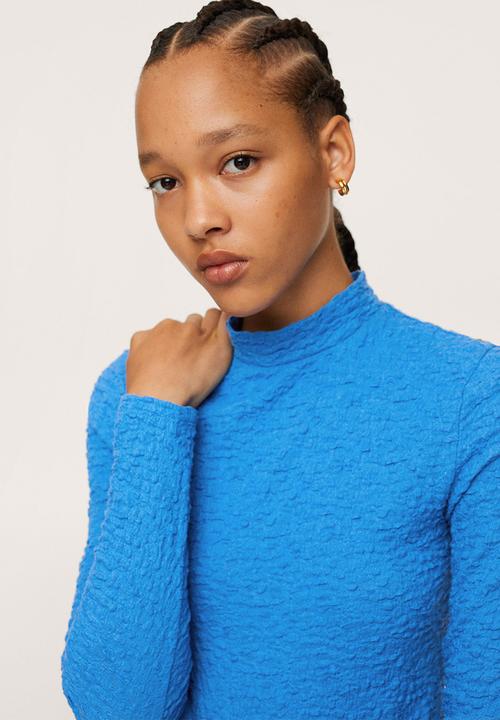MANGO - T-shirt marian - medium blue