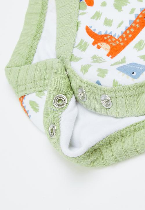 Pop Candy - Baby boys 2 pack bodyvest - green