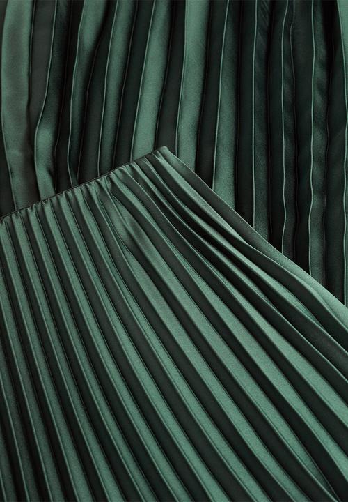MANGO - Skirt plisado - green