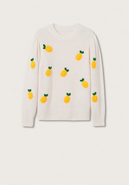 MANGO - Sweater freson - light pastel yellow