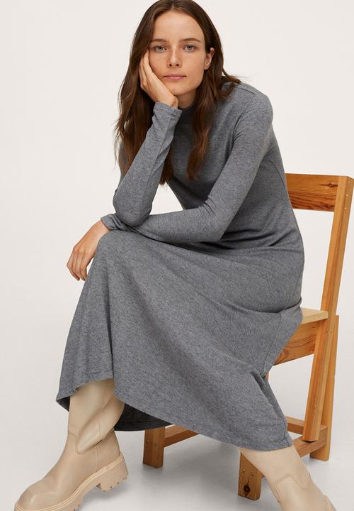 MANGO - Dress frima - medium grey