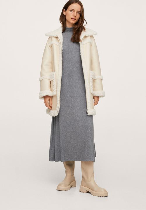 MANGO - Dress frima - medium grey