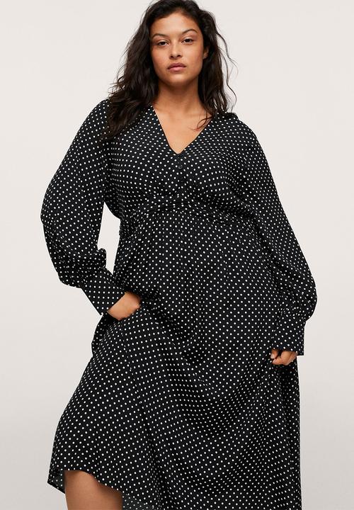 MANGO - Plus dress rose - black