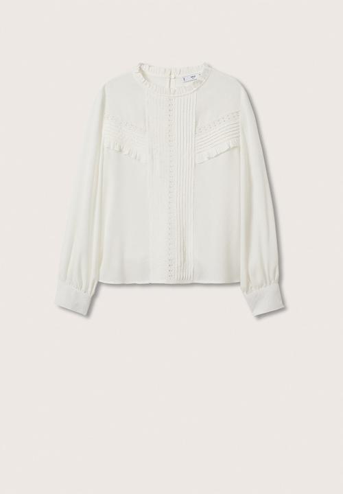 MANGO - Blouse jack - white