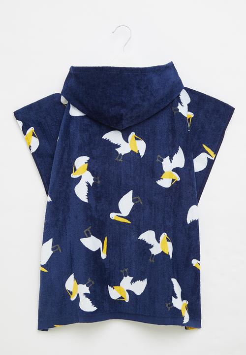 Cotton On - Kids hooded towel - indigo pelican