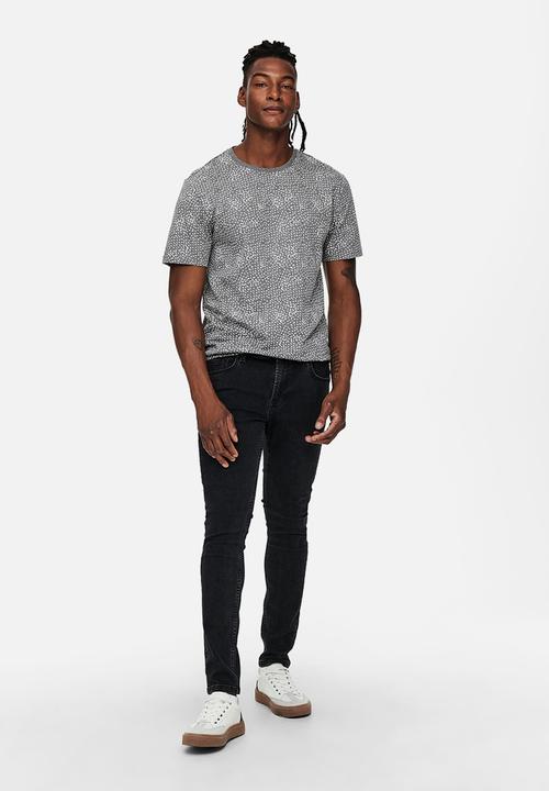 Only & Sons - Onssika life longy short sleeve nf 9926 - grey