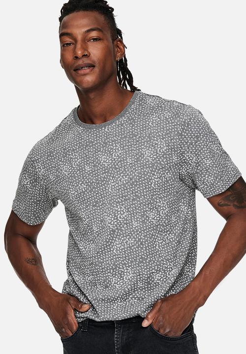 Only & Sons - Onssika life longy short sleeve nf 9926 - grey