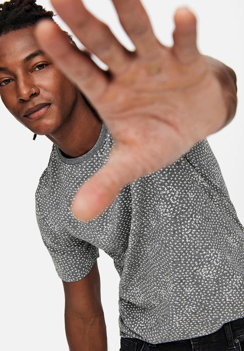 Only & Sons - Onssika life longy short sleeve nf 9926 - grey
