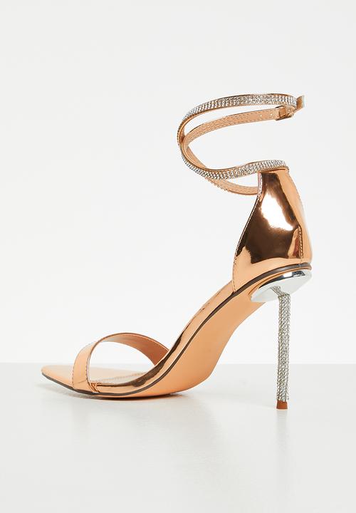 Miss Black - Lambada1 barely there heel - rose gold