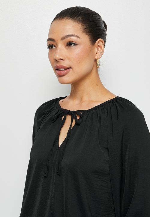 MILLA - Balloon sleeve blouse - black