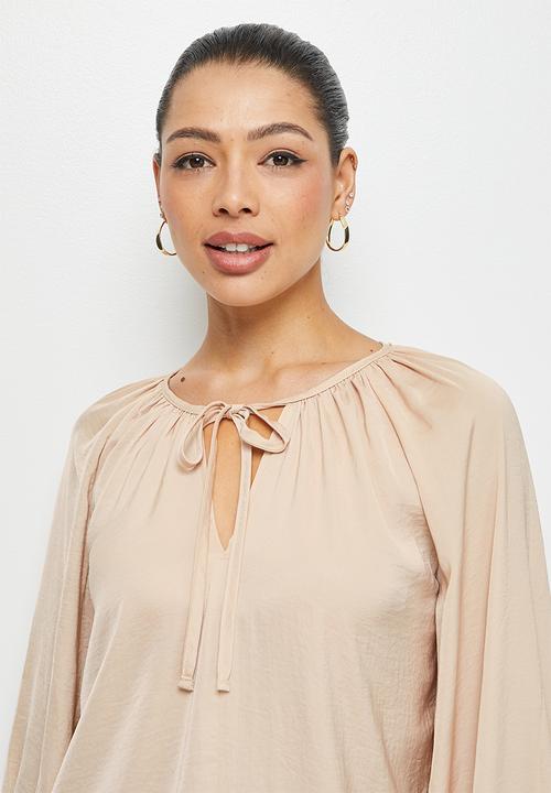 MILLA - Balloon sleeve blouse - natural beige