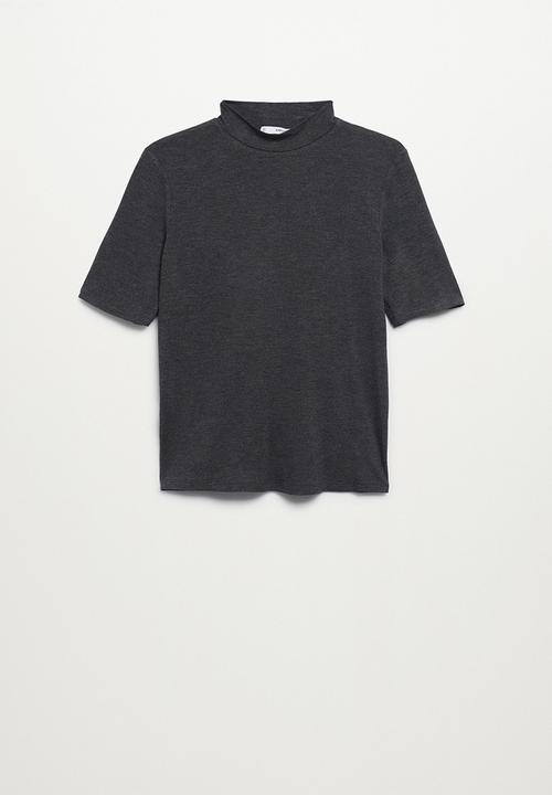 MANGO - T-shirt secondm - dark grey