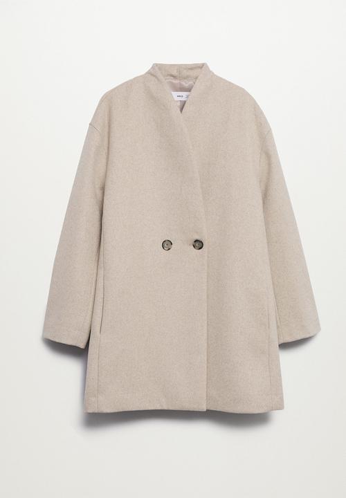 MANGO - Coat gala - light pastel grey