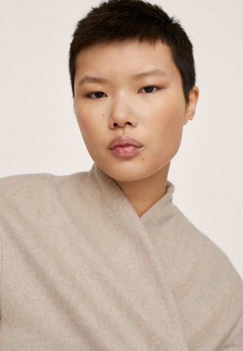 MANGO - Coat gala - light pastel grey