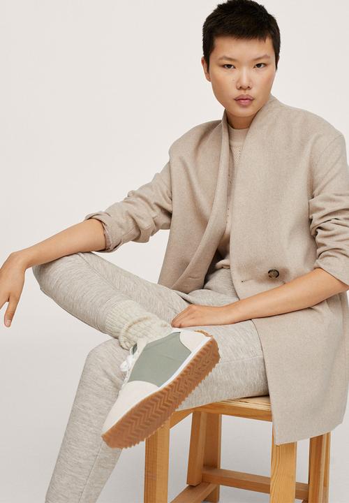 MANGO - Coat gala - light pastel grey