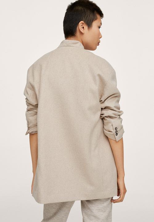 MANGO - Coat gala - light pastel grey
