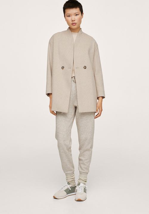 MANGO - Coat gala - light pastel grey