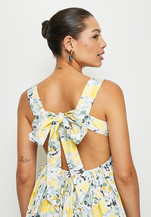 MILLA - Tie back detail mini dress - multi floral