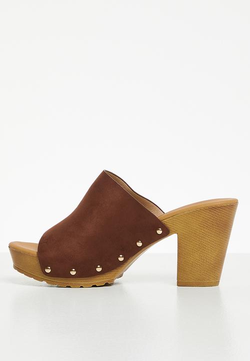 Superbalist - Rochelle open block heel- brown