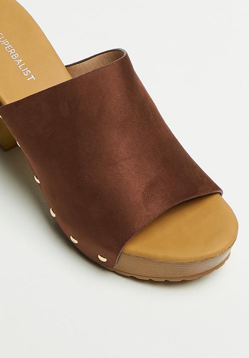 Superbalist - Rochelle open block heel- brown