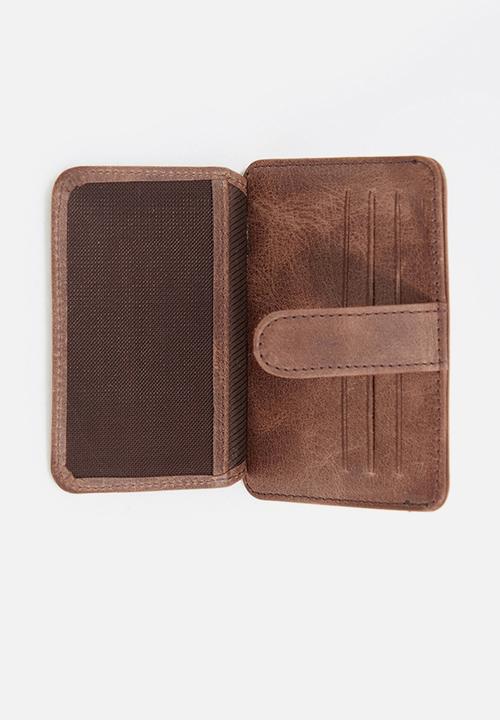 Trendyol - Small leather wallet - brown