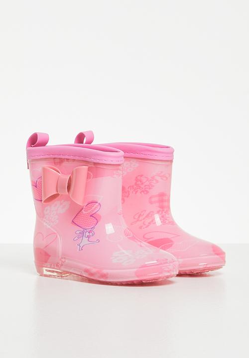 Pop Candy - Girls rainboots with bow - pink