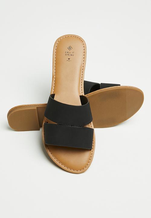Call It Spring - Zoeyy slide - black
