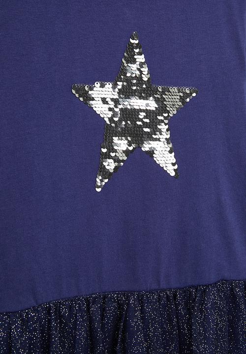 Pop Candy - Girls star tutu dress - navy