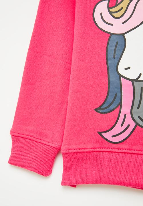 Pop Candy - Girls unicorn sweatshirt - hot pink