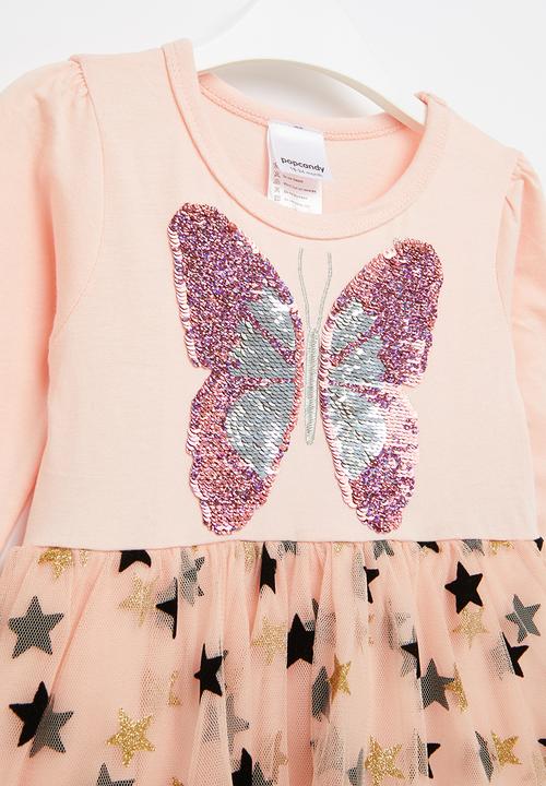 Pop Candy - Girls butterfly & star dress - pink 