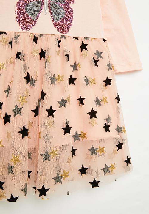 Pop Candy - Girls butterfly & star dress - pink 