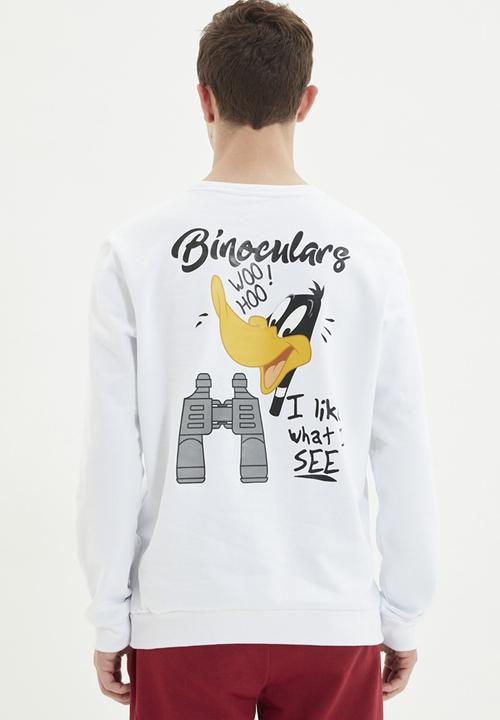 Trendyol - Back printed sweater - white
